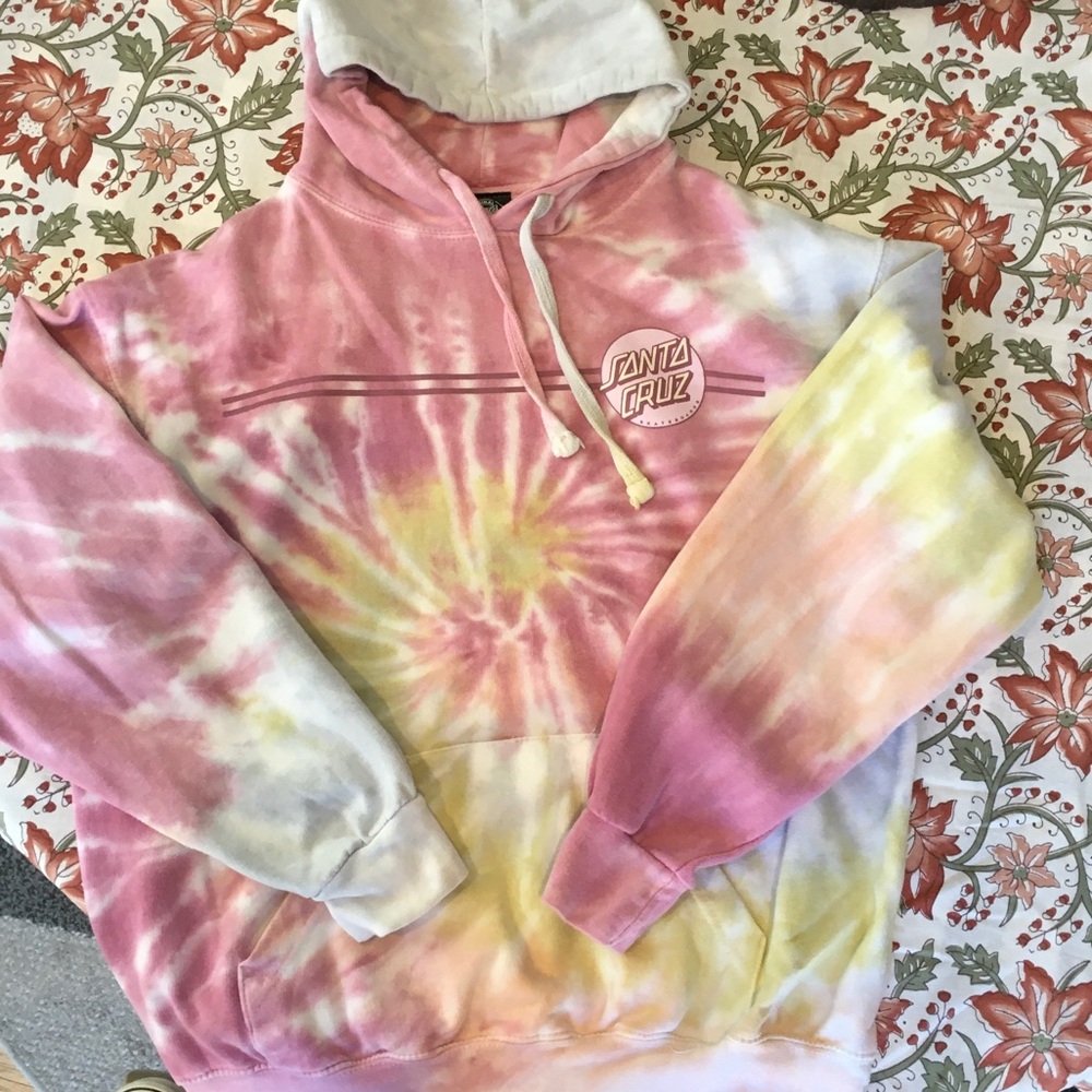 Santa Cruz Skateboards Pastel Tie-Dye Sweatshirt Hoodie Size Medium